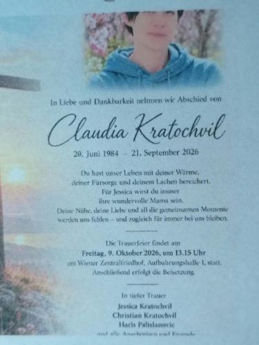Abschied von Claudia Kratochvil